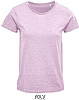 Camiseta Organica Mujer Crusader Jaspeado Sols - Color Rosa Jaspeado
